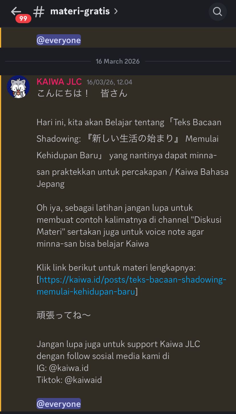Sharing Materi